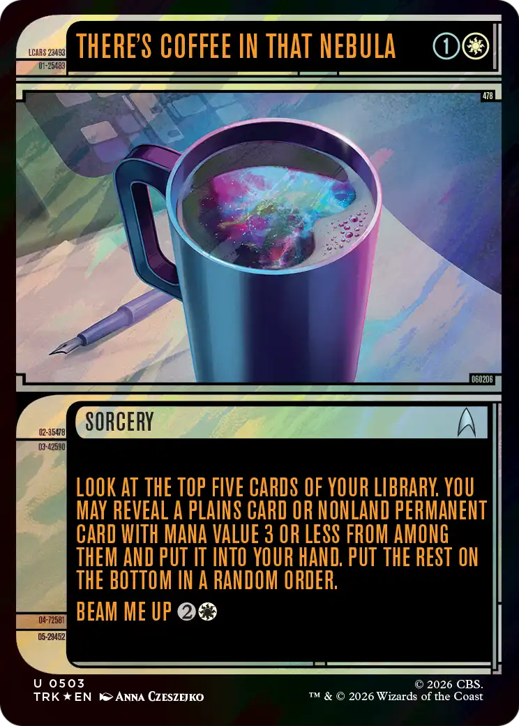 There's Coffee in that Nebula (Showcase) (Surge Foil) [Star Trek] | Exor Games New Glasgow