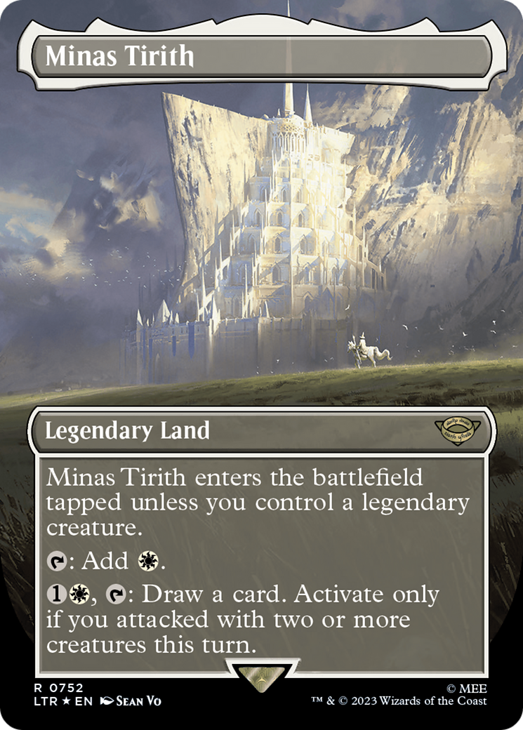 Minas Tirith (Borderless) (Surge Foil) [The Lord of the Rings: Tales of Middle-Earth] | Exor Games New Glasgow