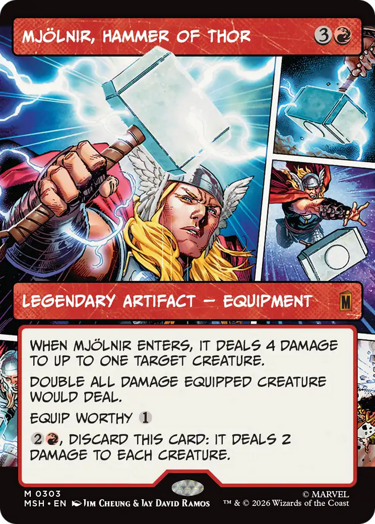 Mjolnir, Hammer of Thor (Borderless) (0303) [Marvel Super Heroes] | Exor Games New Glasgow