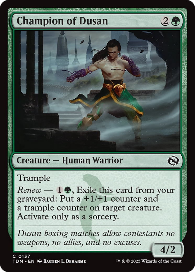 Champion of Dusan [Tarkir: Dragonstorm] | Exor Games New Glasgow