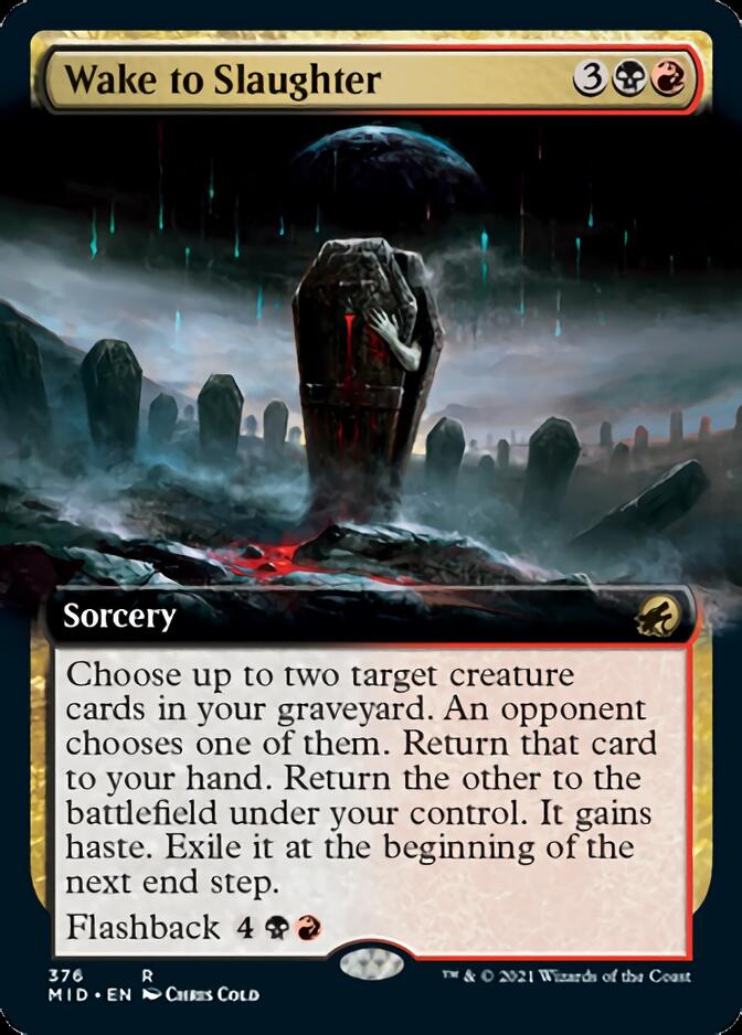 Wake to Slaughter (Extended Art) [Innistrad: Midnight Hunt] | Exor Games New Glasgow