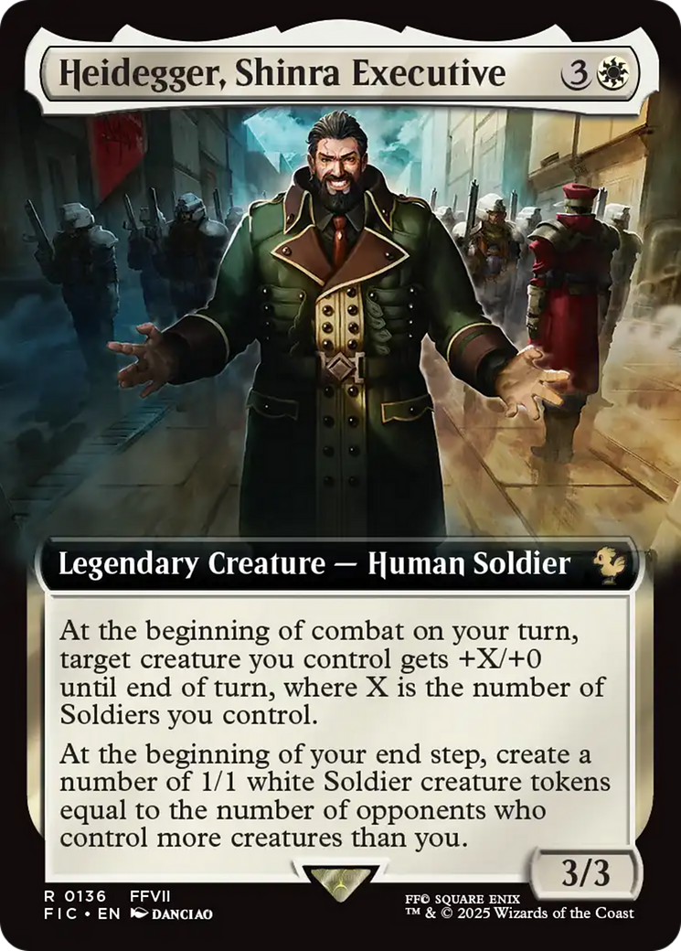 Heidegger, Shinra Executive (Extended Art) [FINAL FANTASY Commander] | Exor Games New Glasgow
