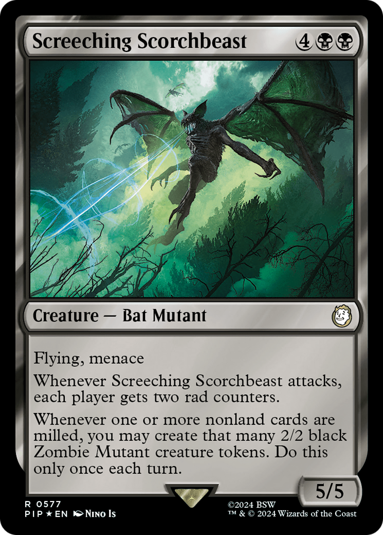 Screeching Scorchbeast (Surge Foil) [Fallout] | Exor Games New Glasgow