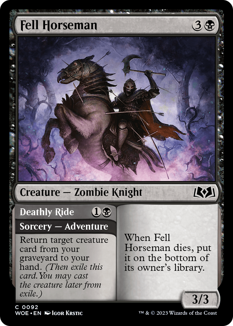 Fell Horseman // Deathly Ride [Wilds of Eldraine] | Exor Games New Glasgow