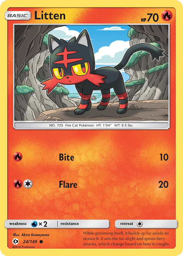 Litten (24/149) [Sun & Moon: Base Set] | Exor Games New Glasgow