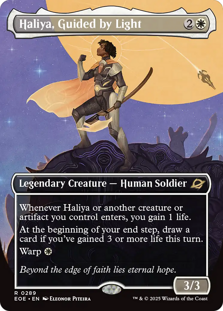 Haliya, Guided by Light (Borderless) [Edge of Eternities] | Exor Games New Glasgow