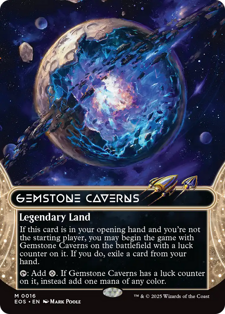 Gemstone Caverns (0016) (Borderless) [Edge of Eternities: Stellar Sights] | Exor Games New Glasgow