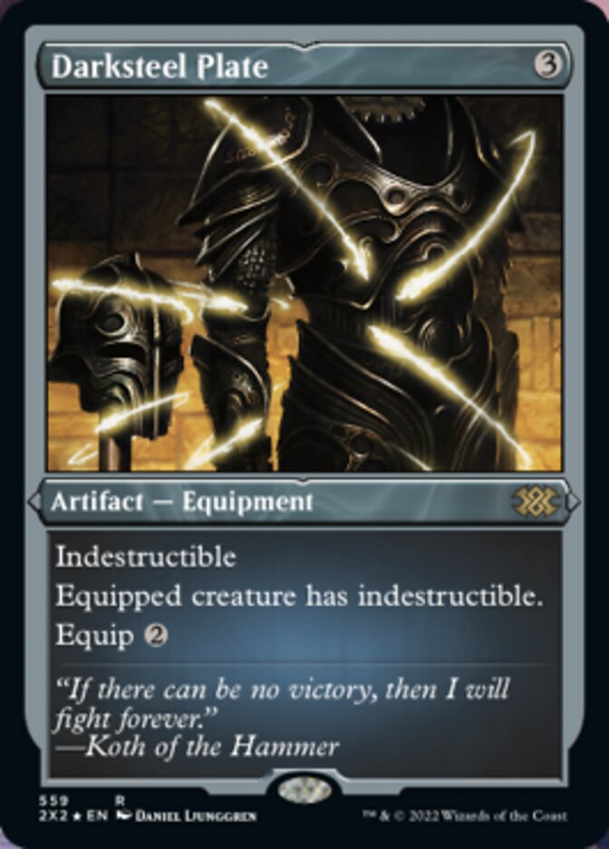 Darksteel Plate (Foil Etched) [Double Masters 2022] | Exor Games New Glasgow