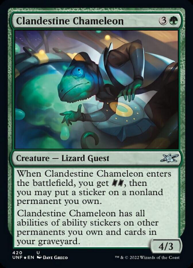 Clandestine Chameleon (Galaxy Foil) [Unfinity] | Exor Games New Glasgow