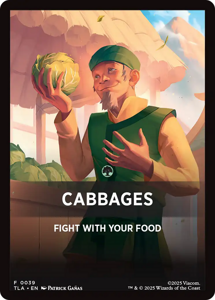 Cabbages Theme Card [Avatar: The Last Airbender Tokens] | Exor Games New Glasgow