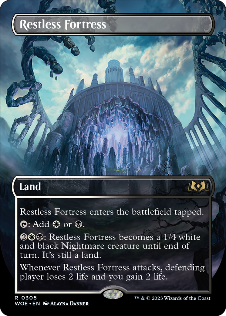 Restless Fortress (Borderless Alternate Art) [Wilds of Eldraine] | Exor Games New Glasgow