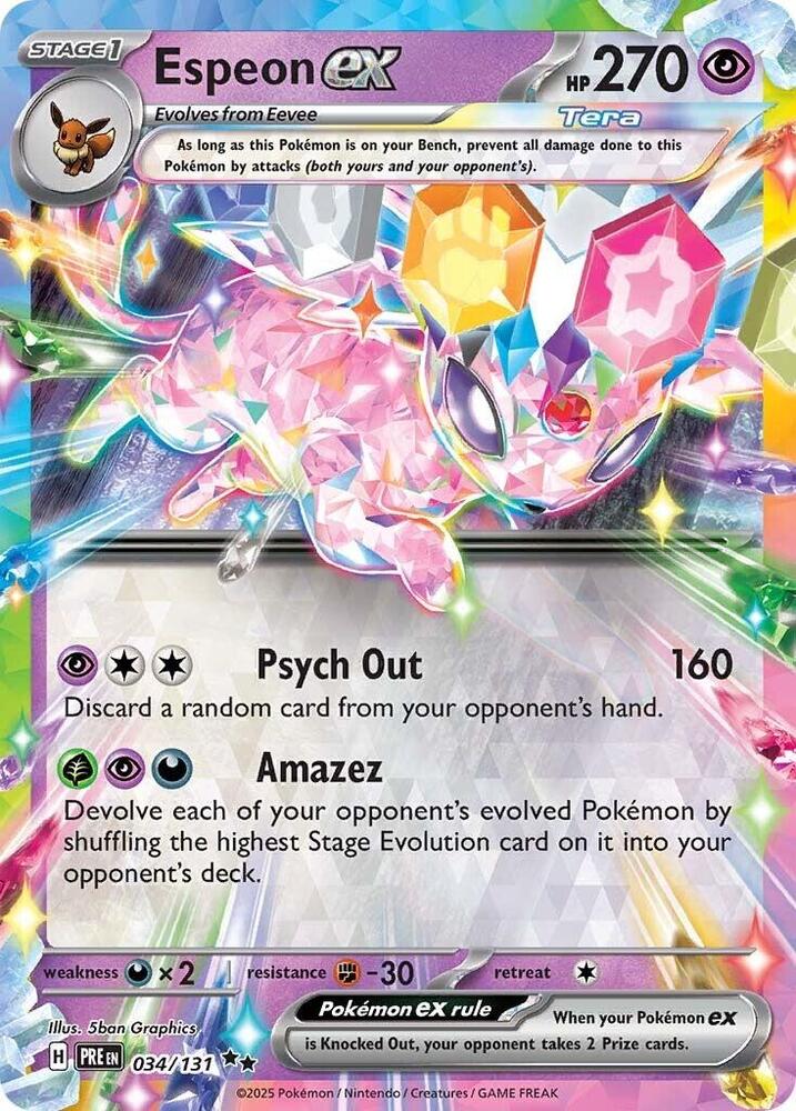 Espeon ex (034/131) [Scarlet & Violet: Prismatic Evolutions] | Exor Games New Glasgow