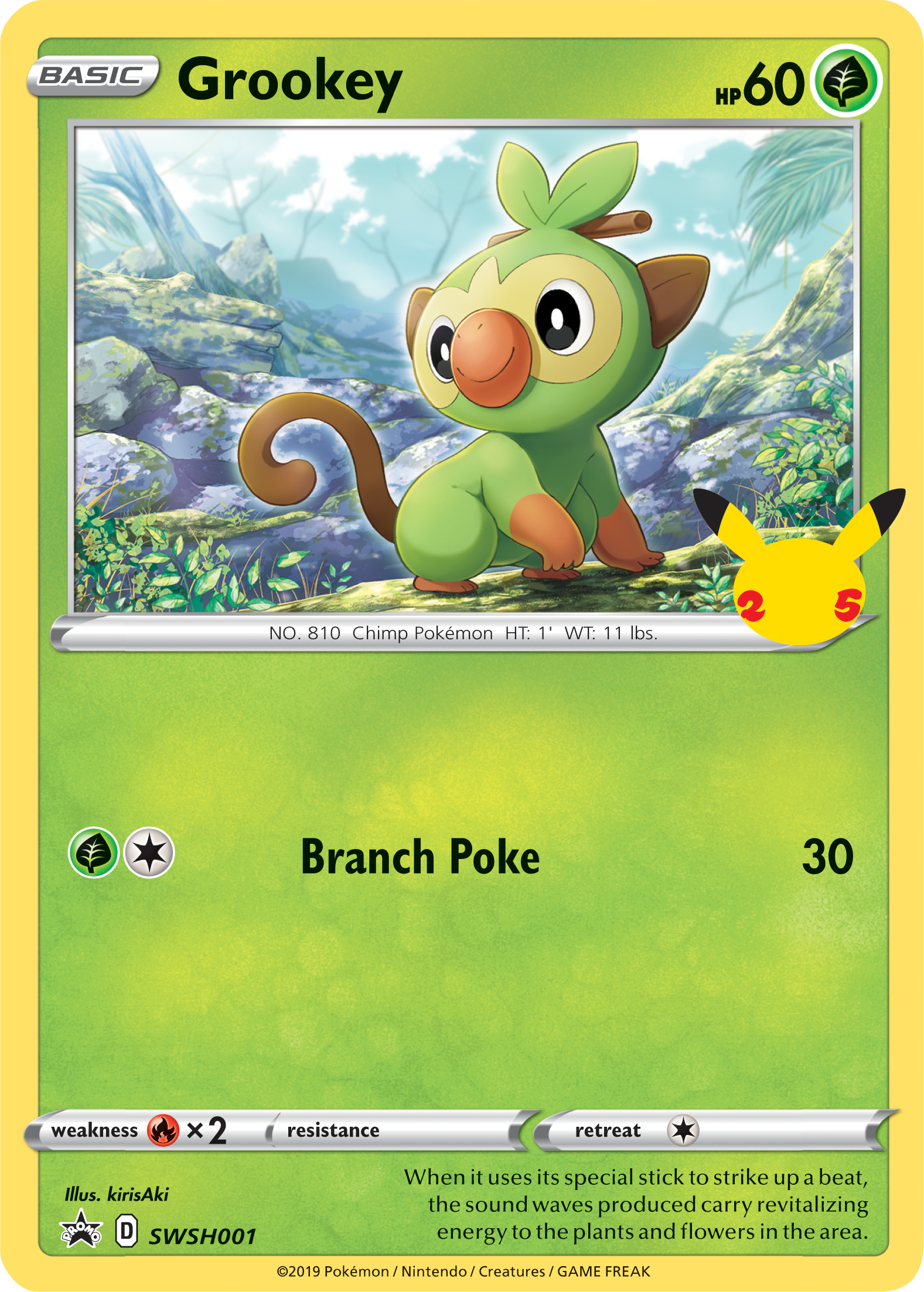 Grookey (SWSH001) (Jumbo Card) [First Partner Pack] | Exor Games New Glasgow