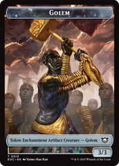 Shapeshifter // Golem (0013) Double-Sided Token [Edge of Eternities Commander Tokens] | Exor Games New Glasgow
