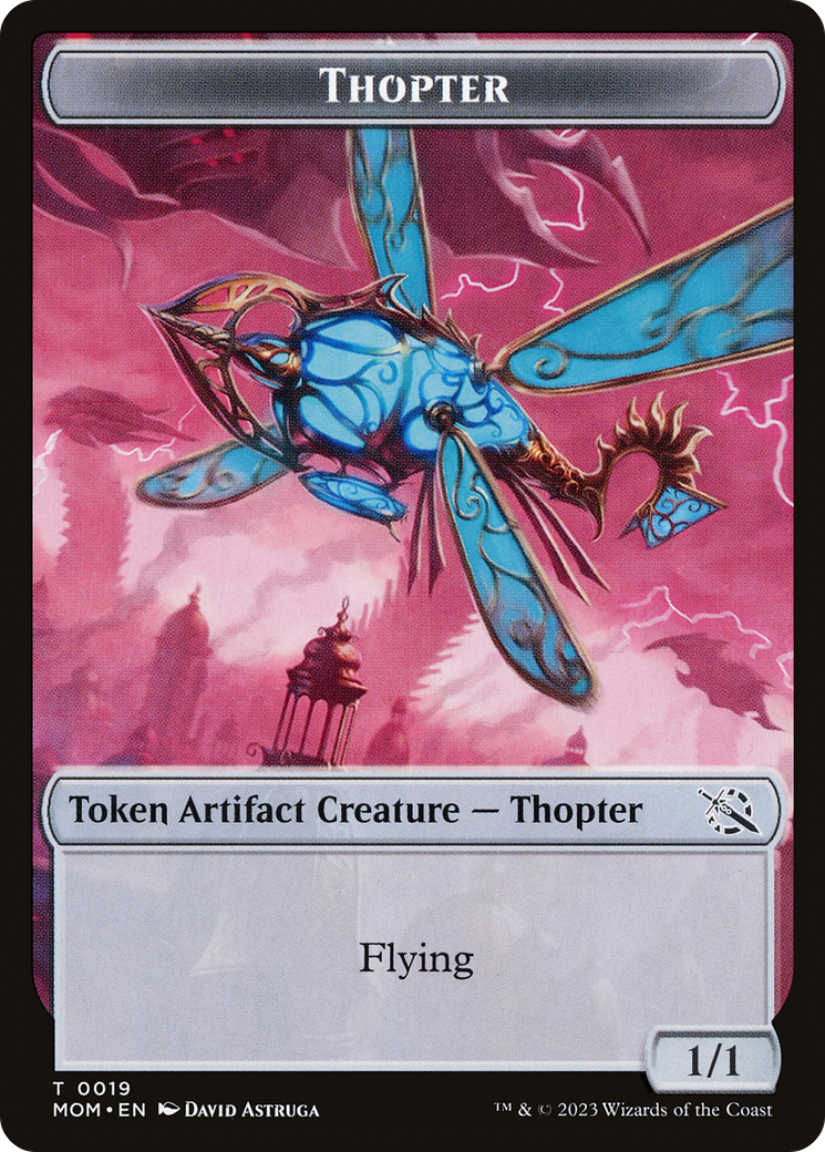 Warrior // Thopter Double-Sided Token [March of the Machine Tokens] | Exor Games New Glasgow