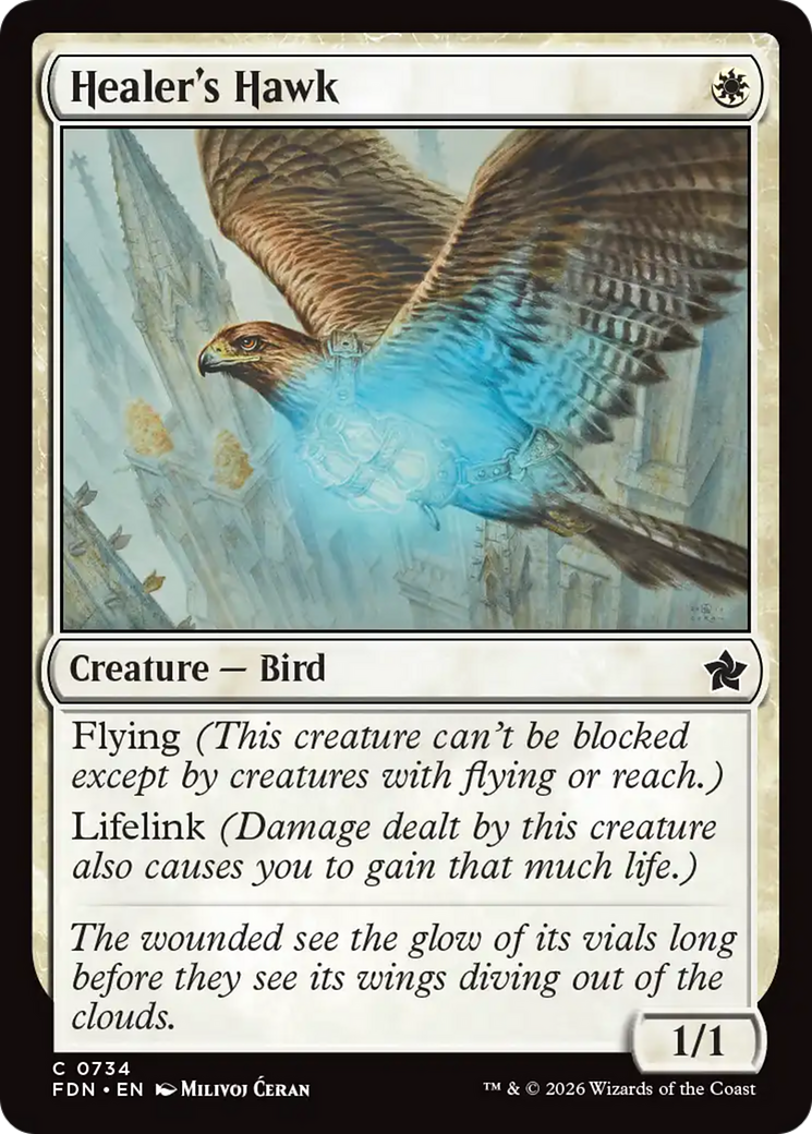 Healer's Hawk (0734) [Foundations] | Exor Games New Glasgow
