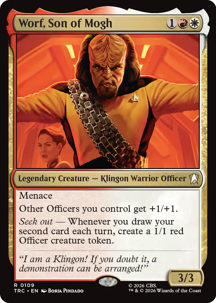 Worf, Son of Mogh (Surge Foil) [Star Trek Commander] | Exor Games New Glasgow