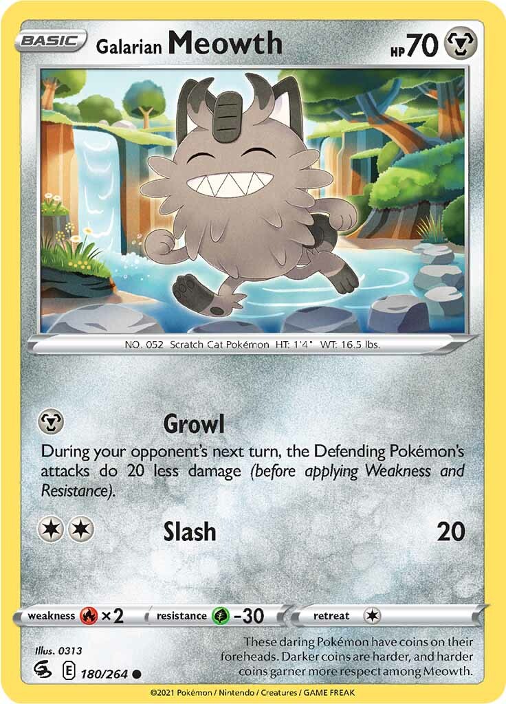 Galarian Meowth (180/264) [Sword & Shield: Fusion Strike] | Exor Games New Glasgow