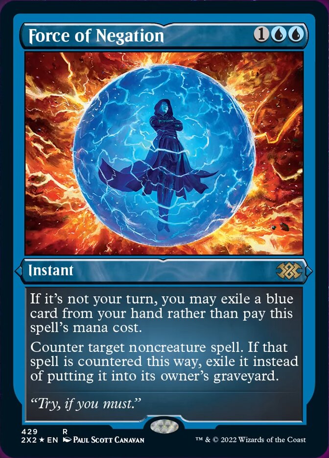 Force of Negation (Foil Etched) [Double Masters 2022] | Exor Games New Glasgow