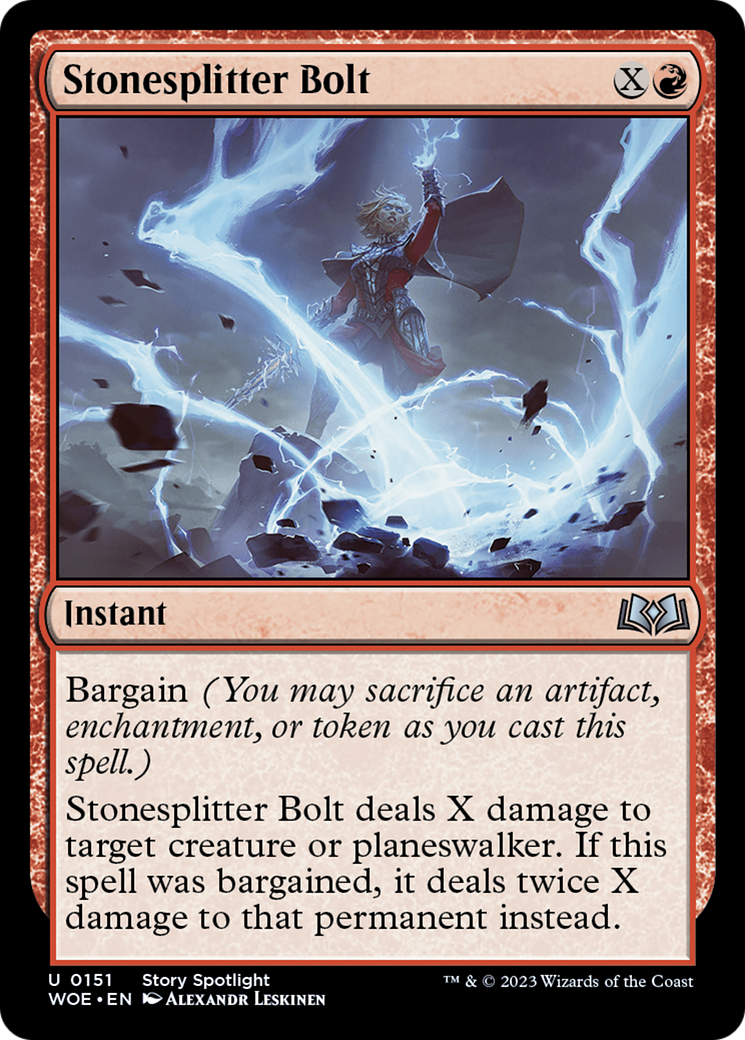 Stonesplitter Bolt [Wilds of Eldraine] | Exor Games New Glasgow