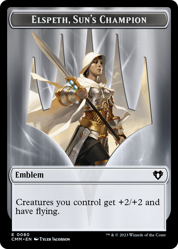 Elspeth, Sun's Champion Emblem // Copy (55) Double-Sided Token [Commander Masters Tokens] | Exor Games New Glasgow