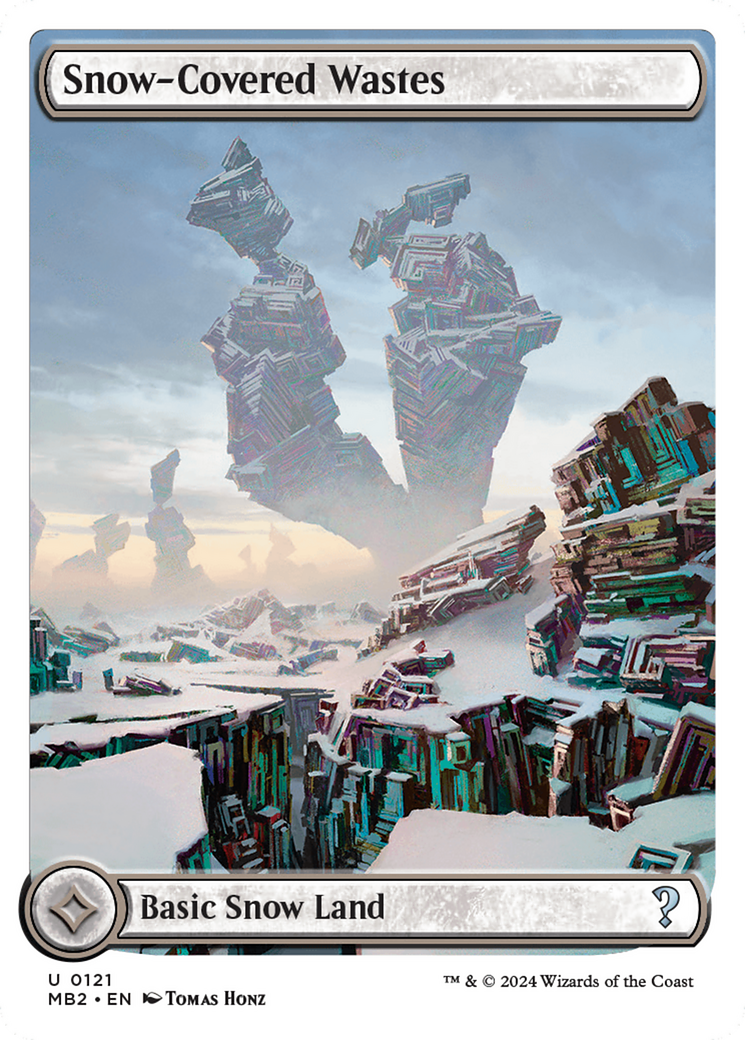 Snow-Covered Wastes (White Border) [Mystery Booster 2] | Exor Games New Glasgow