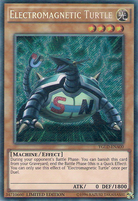 Electromagnetic Turtle [YGLD-ENA00] Secret Rare | Exor Games New Glasgow