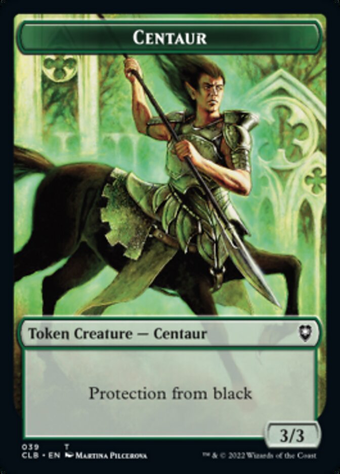 Horror // Centaur Double-Sided Token [Commander Legends: Battle for Baldur's Gate Tokens] | Exor Games New Glasgow