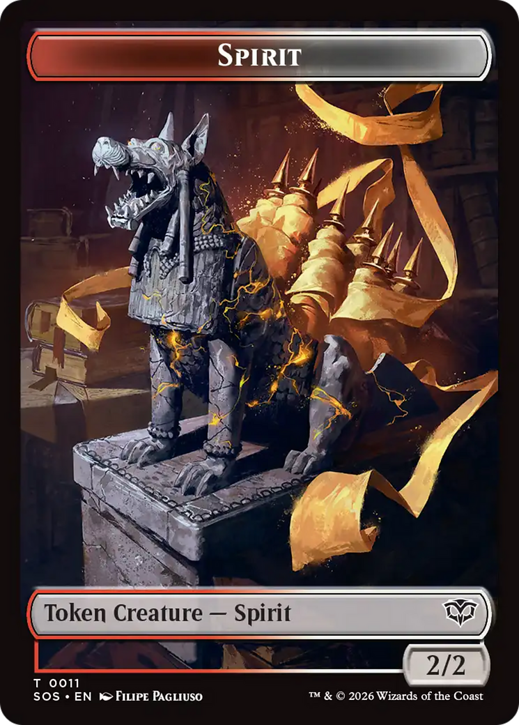 Fractal (0005) // Spirit (0011) Double-Sided Token [Secrets of Strixhaven Tokens] | Exor Games New Glasgow