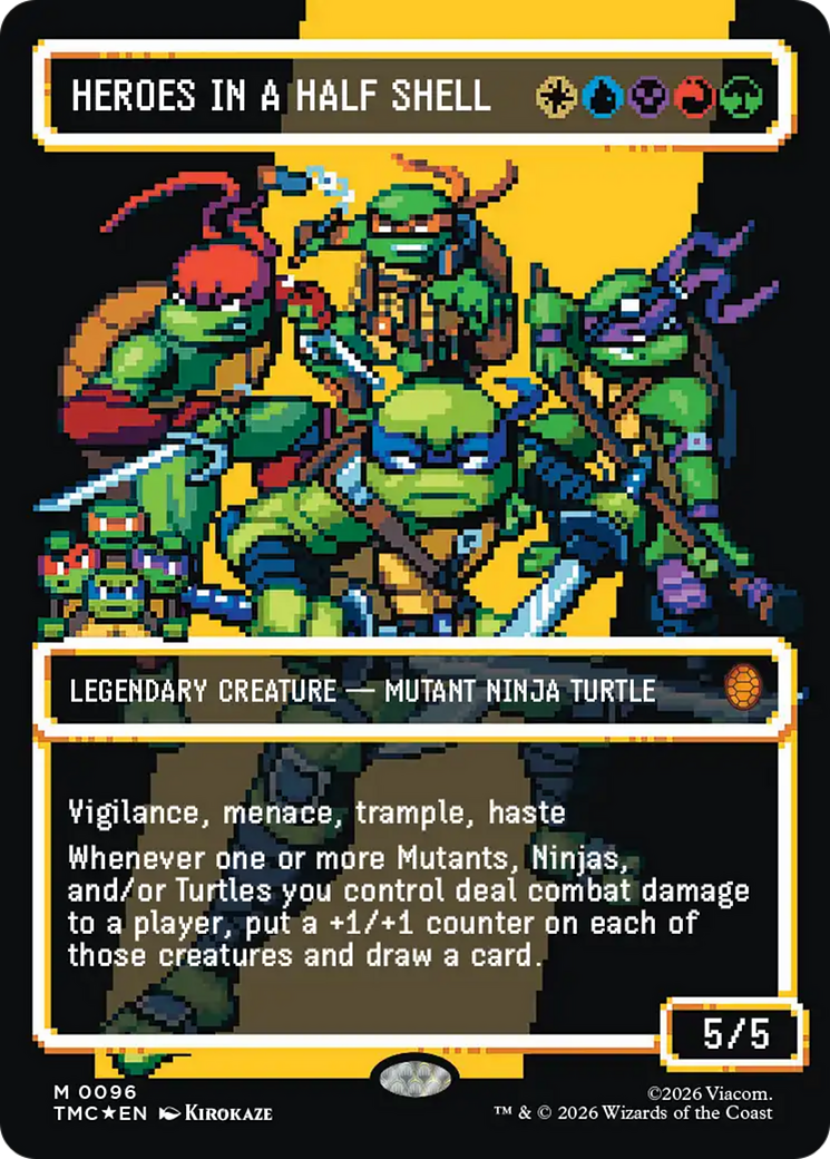 Heroes in a Half Shell (0096) (Borderless) (Surge Foil) [Teenage Mutant Ninja Turtles Commander] | Exor Games New Glasgow