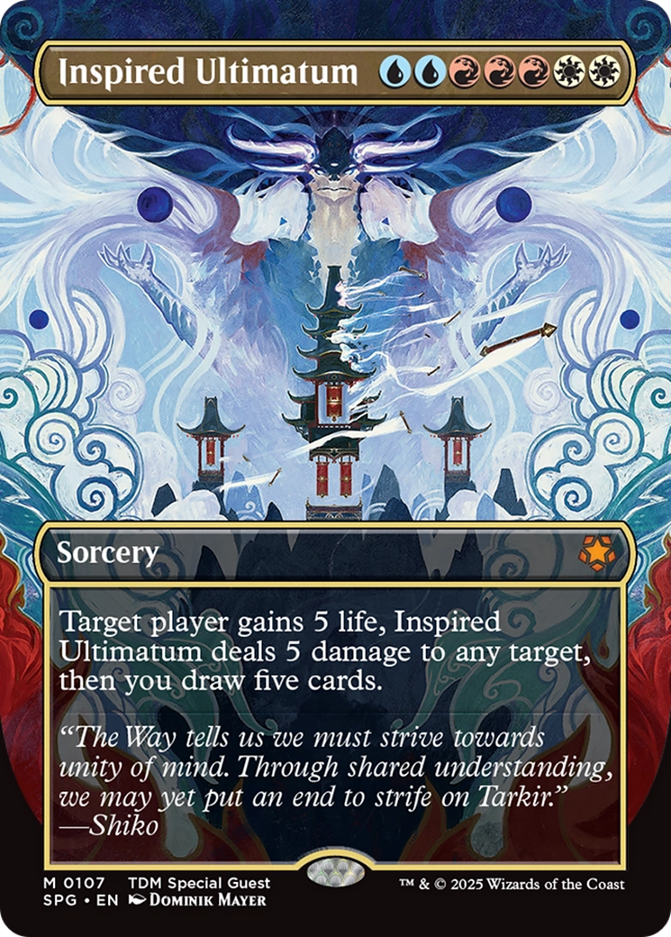 Inspired Ultimatum (Borderless) [Tarkir: Dragonstorm Special Guests] | Exor Games New Glasgow