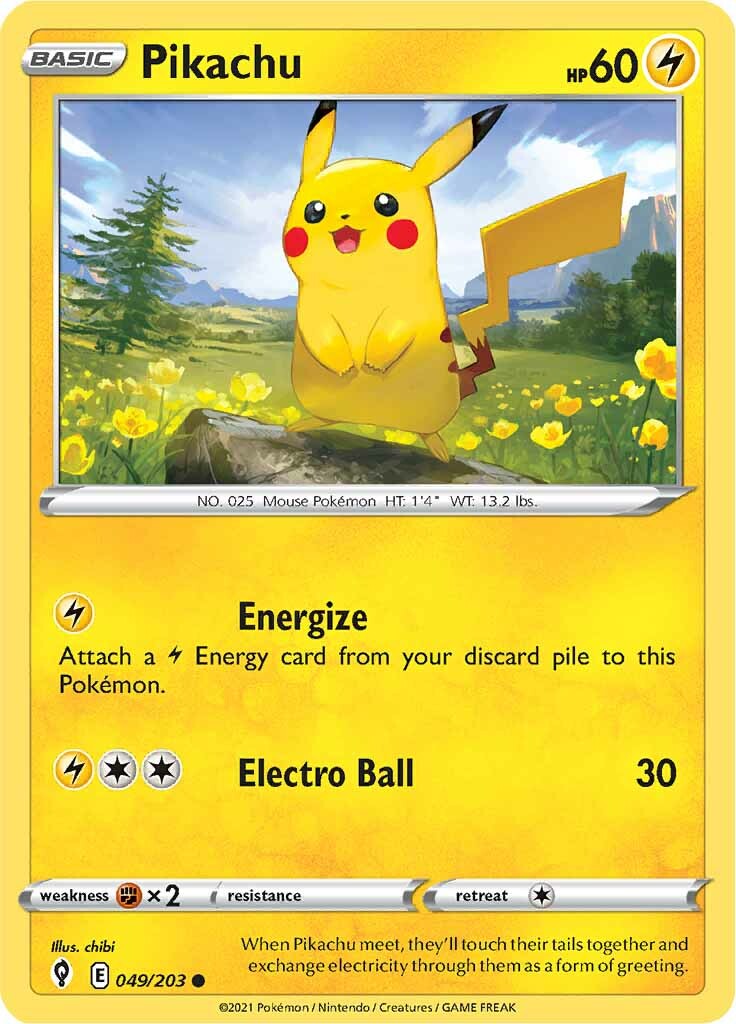 Pikachu (049/203) [Sword & Shield: Evolving Skies] | Exor Games New Glasgow