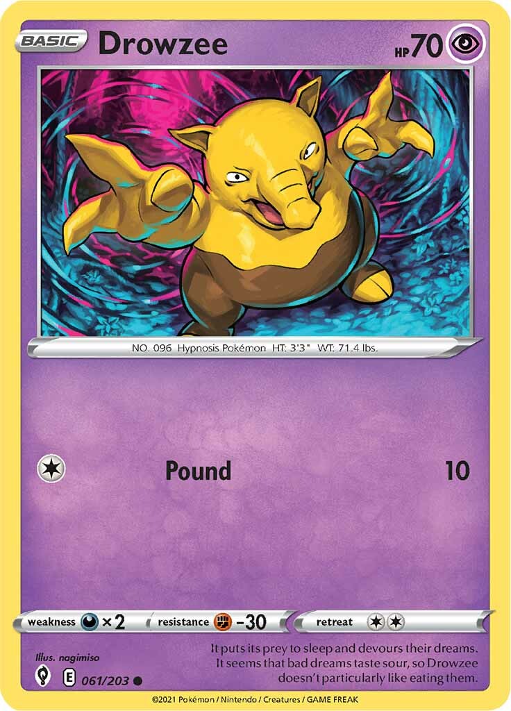 Drowzee (061/203) [Sword & Shield: Evolving Skies] | Exor Games New Glasgow