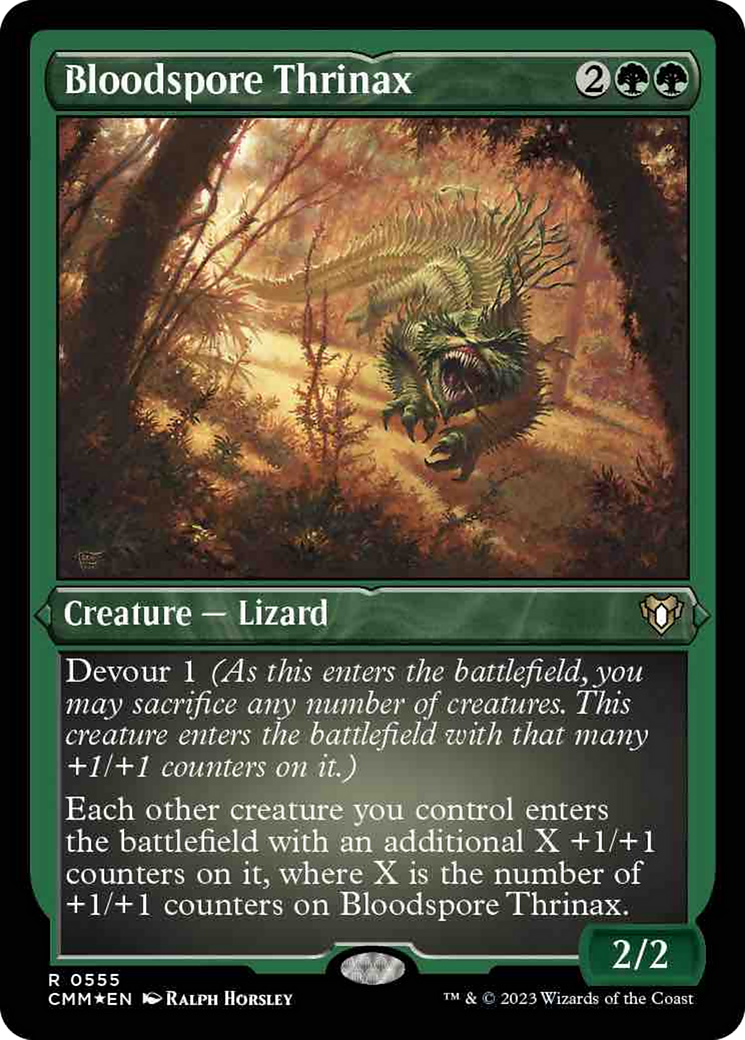 Bloodspore Thrinax (Foil Etched) [Commander Masters] | Exor Games New Glasgow