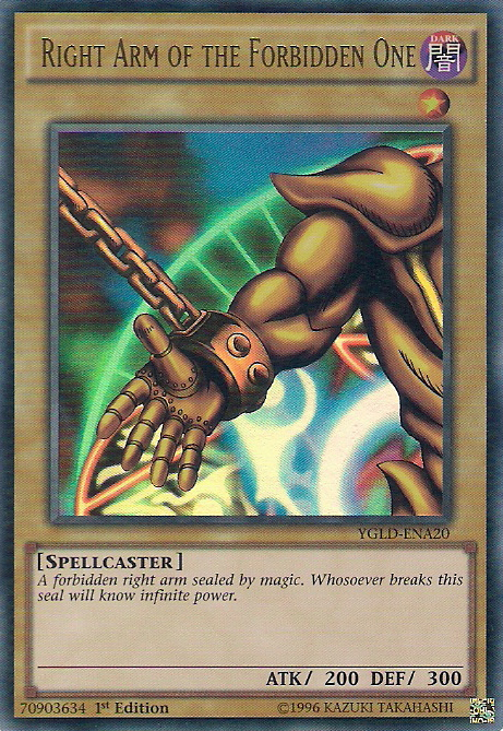 Right Arm of the Forbidden One [YGLD-ENA20] Ultra Rare | Exor Games New Glasgow