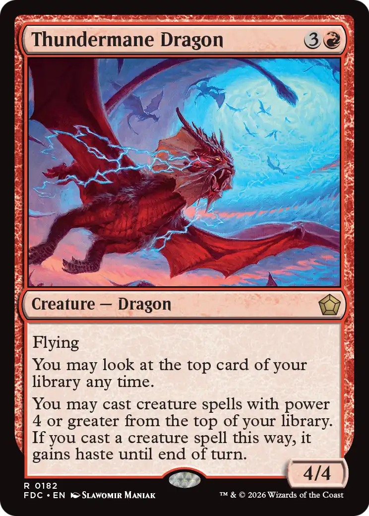 Thundermane Dragon [Foundations Commander] | Exor Games New Glasgow