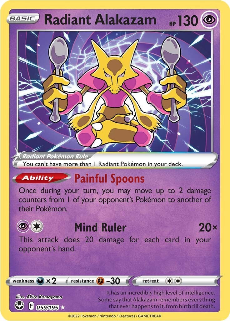 Radiant Alakazam (059/195) [Sword & Shield: Silver Tempest] | Exor Games New Glasgow