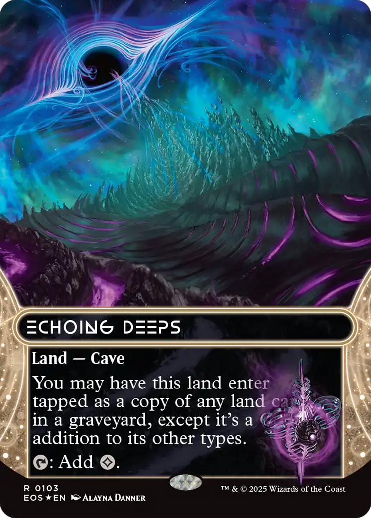 Echoing Deeps (0103) (Borderless) (Galaxy Foil) [Edge of Eternities: Stellar Sights] | Exor Games New Glasgow