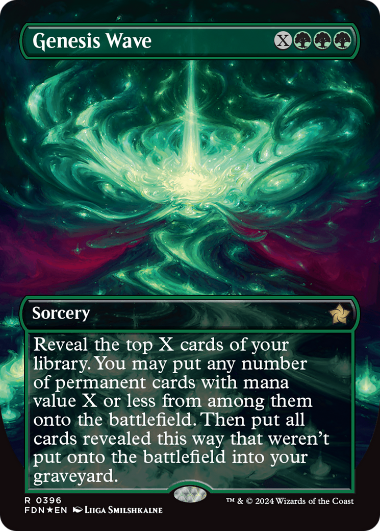 Genesis Wave (Borderless) (Mana Foil) [Foundations] | Exor Games New Glasgow