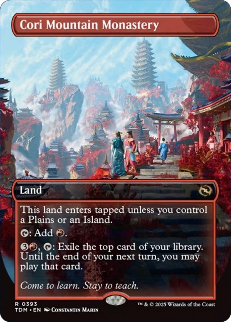 Cori Mountain Monastery (Borderless) [Tarkir: Dragonstorm] | Exor Games New Glasgow