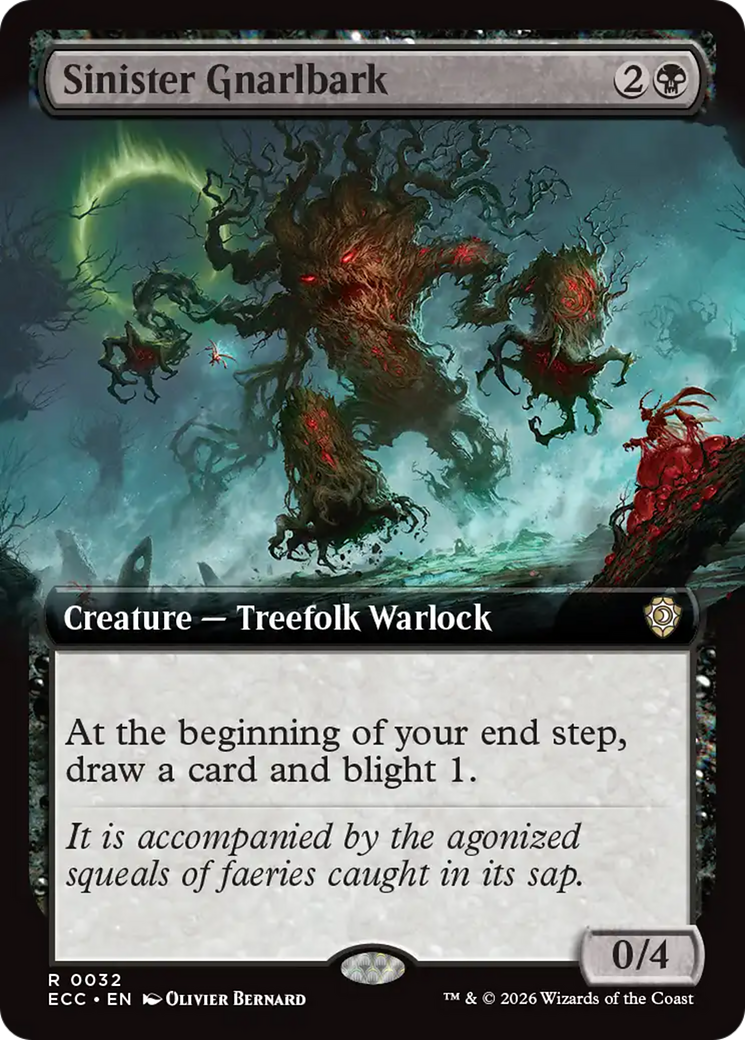 Sinister Gnarlbark (Extended Art) [Lorwyn Eclipsed Commander] | Exor Games New Glasgow