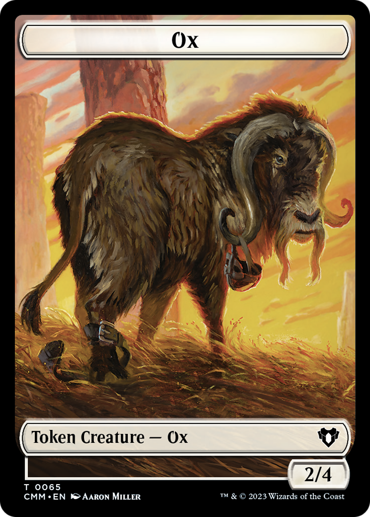 Phyrexian Golem // Ox Double-Sided Token [Commander Masters Tokens] | Exor Games New Glasgow