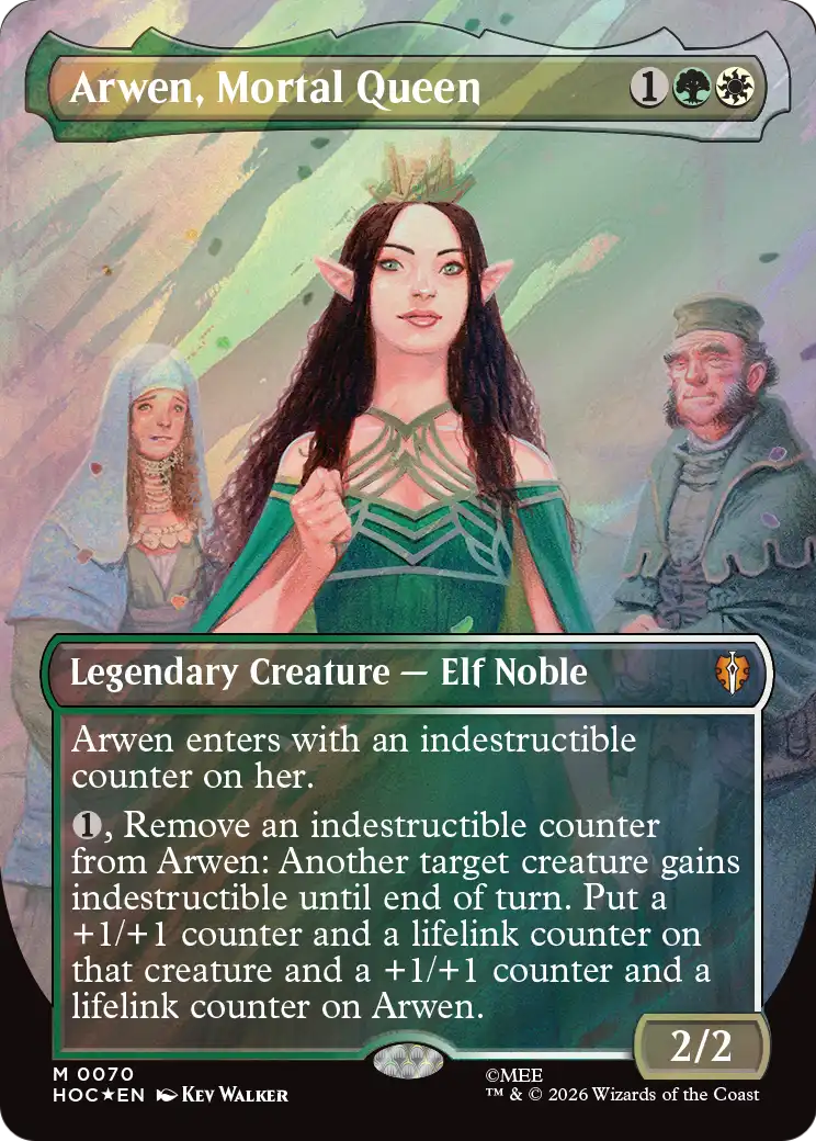 Arwen, Mortal Queen (Borderless) (Surge Foil) [The Hobbit: Eternal-Legal] | Exor Games New Glasgow