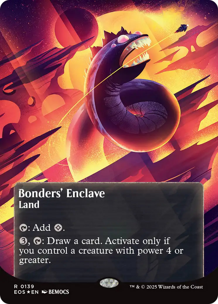 Bonders' Enclave (0136) (Borderless) (Galaxy Foil) [Edge of Eternities: Stellar Sights] | Exor Games New Glasgow