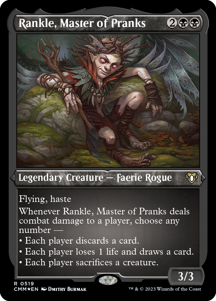 Rankle, Master of Pranks (Foil Etched) [Commander Masters] | Exor Games New Glasgow