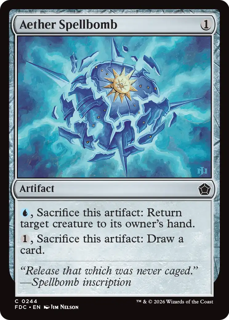 Aether Spellbomb [Foundations Commander] | Exor Games New Glasgow