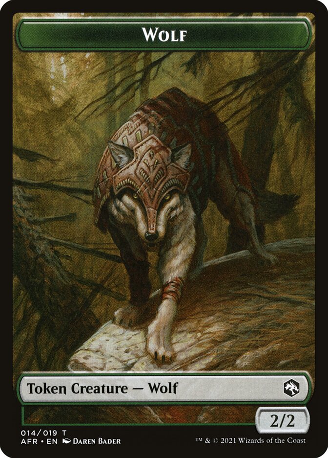 Wolf // Zombie Double-Sided Token [Dungeons & Dragons: Adventures in the Forgotten Realms Tokens] | Exor Games New Glasgow