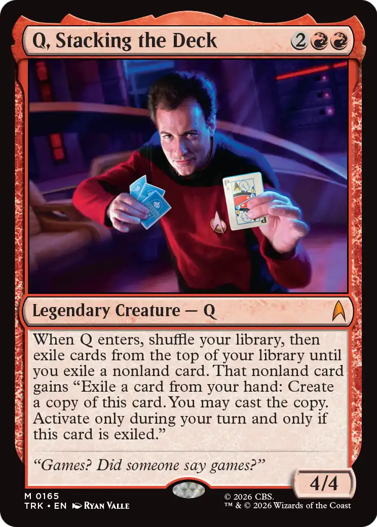 Q, Stacking the Deck [Star Trek] | Exor Games New Glasgow