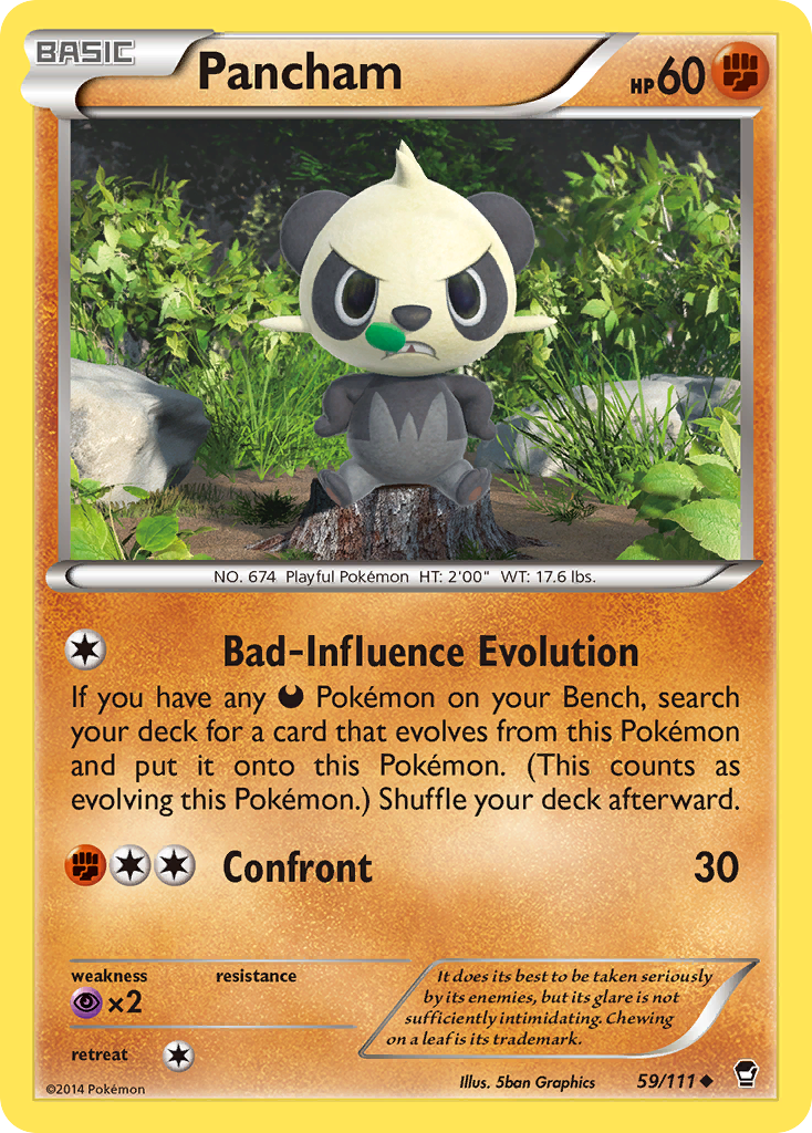 Pancham (59/111) [XY: Furious Fists] | Exor Games New Glasgow