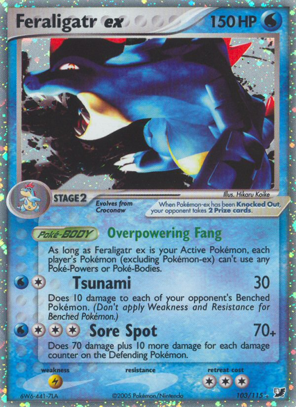 Feraligatr ex (103/115) [EX: Unseen Forces] | Exor Games New Glasgow